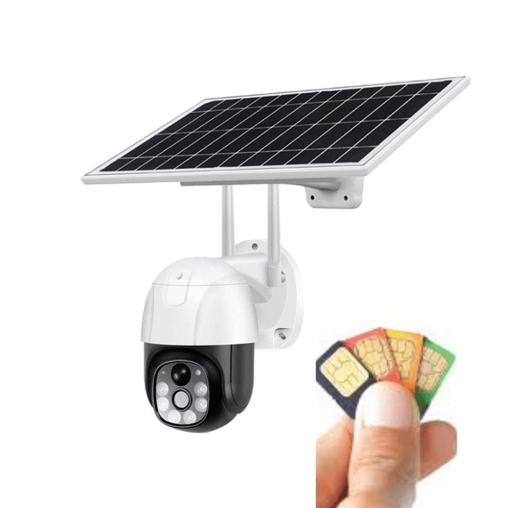 4G SIM Card CCTV Camera with sim card 1080P, 8MP HD V380 App - Kenya