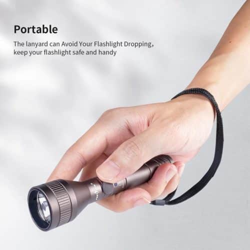 120m PEETPEN L9 - USB Rechargeable Osram LED Flashlight Pocket Torch 4 Modes 500 Lumens 10440 Battery IPX4 Waterproof