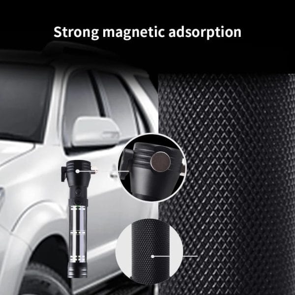 9-in-1 Multi-Function LED Solar/Electricity Rechargeable Flashlight--With Alarm Sound