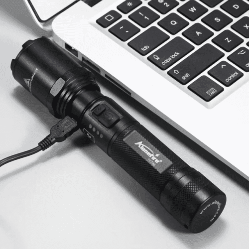 1615015372109.png Alonefire TK700 Rechargeable Flashlight + Holster & Rechargeable Battery. 1000Lumens. 210meters