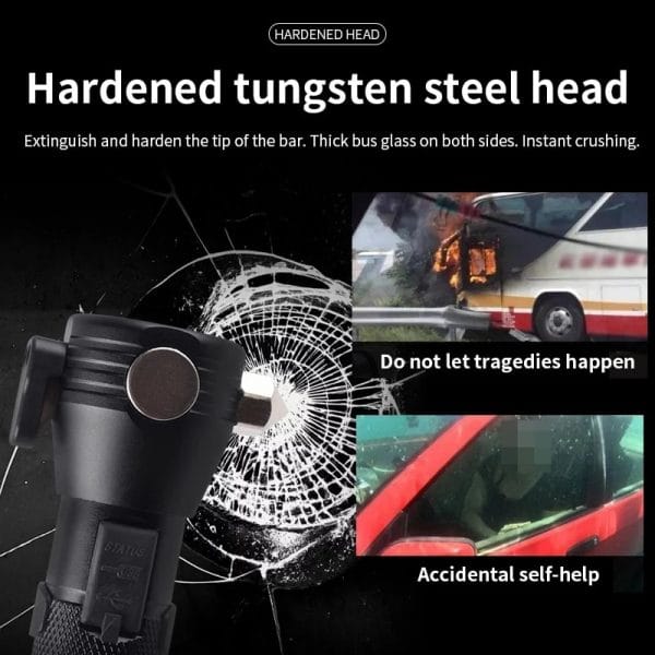 9-in-1 Multi-Function LED Solar/Electricity Rechargeable Flashlight--With Alarm Sound