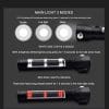 9-in-1 Multi-Function LED Solar/Electricity Rechargeable Flashlight--With Alarm Sound