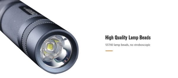 280m Convoy S21A Rechargeable Flashlight Aluminium- 2300 Lumens, Uses size 18650/21700 battery, 4 Modes