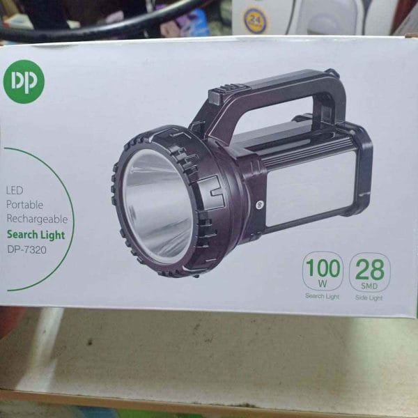 DP LED portable Rechargeable Searchlight Flashlight with sidelight model Dp7320