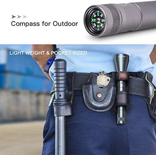 0.3Km PEETPEN L40- Osram Led USB rechargeable Flashlight/torch. 900 Lumens, IPX67 Waterproof, 18650 Battery Included