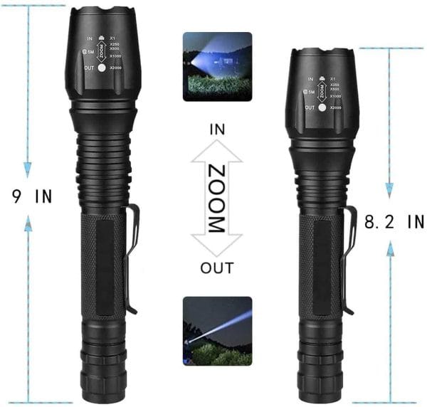 300m Beam V.2 LEDFlashlight 18650 T6 XML. Torch + 18650 + Charger