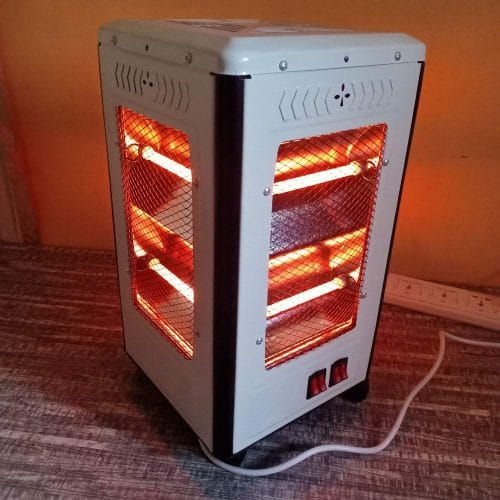 1600W Four Sided Quartz Halogen Room Heater House Warmer with 4 Heating Modes
