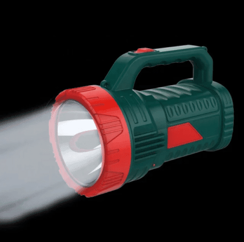 AKKO STAR (AK-87283) 15w Rechargeable Double Gear With Side Light LED Lead-Acid Battery Searchlight / LED Torchlight flashlight | 10 Hrs Runtime