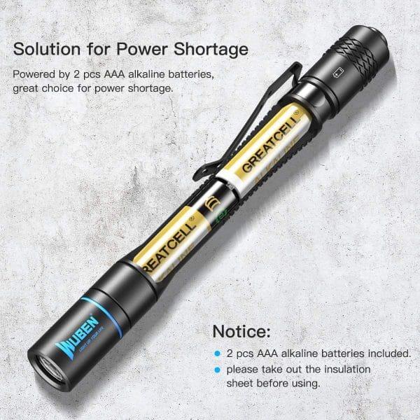 200lumens WUBEN E19 LED Pen Light - High CRI Waterproof Flashlight Diagnosis Penlight best torch for dentist/nurses/doctors/medics eye/ears/teeth inspection