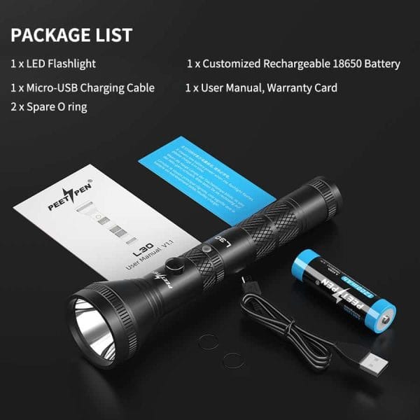 Buy-best-400m-PEETPEN-L30-LED-USB-rechargeable-flashlight-1200-lumens-400meters-beam-IPX6-waterproof-2SC-Li-ion-1200mAh-batteryincluded-5-price-in-Kenya-Lumen-Vault.jpg 400m PEETPEN L30- LED USB rechargeable flashlight 1200 lumens, 400meters beam, IPX6 waterproof, 2SC Li-ion 1,200mAh battery(included)