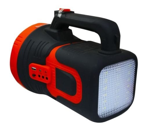 DP-7311 Rechargeable Jumbo Search Light Flashlight torch AC/DC 15 W 7000mAh Powerbank - Black,Red