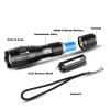Rechargeable Military Grade LED Tactical Flashlight with CREE bulb.(250m beam) Removable 18650 battery. AAA batteries compatible