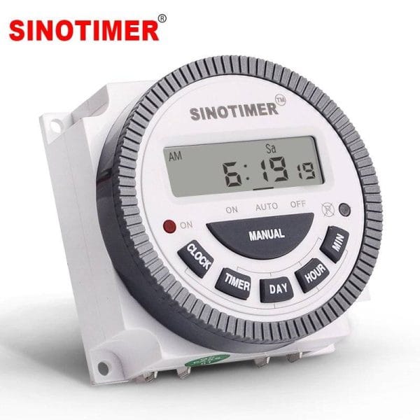 30A Sinometer AC Digital Timer 7 Days Programmable Weekly 24hours Street Lights Timer Relay Switch For Lighting Lights Irrigation Automation - 200v-250V