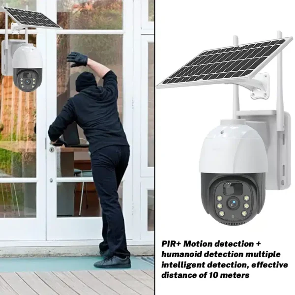 Wifi Solar CCTV Camera PTZ V380 PRO App PTZ