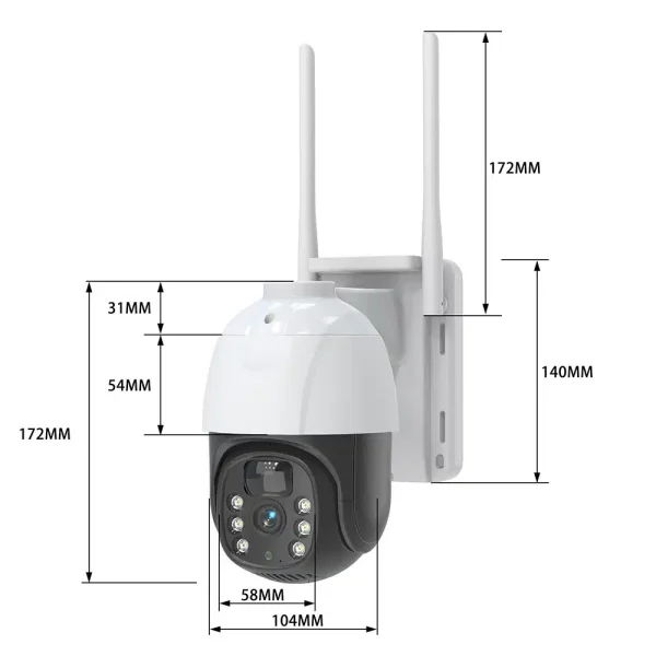 Wifi Solar CCTV Camera PTZ V380 PRO App PTZ