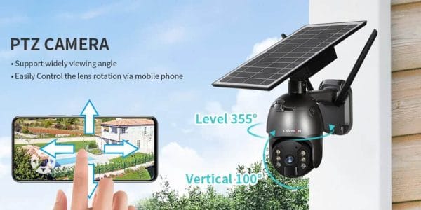 UBOX 4G Solar CCTV Camera with SIM slot PTZ 1080p, 4MP