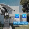 UBOX 4G Solar CCTV Camera with SIM slot PTZ 1080p, 4MP