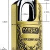Mindy Lock Padlock, Premium Zinc Alloy Chrome Plating Padlock with Key, for Doors,Storage Lockers, Tool Boxes, and Fences 50mm