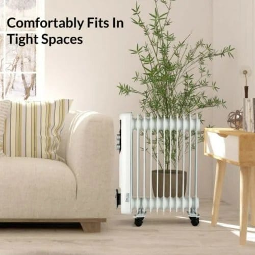 2,000W 9 Fins Oil Room Heat Safe For Babies, Elderly And The Sick