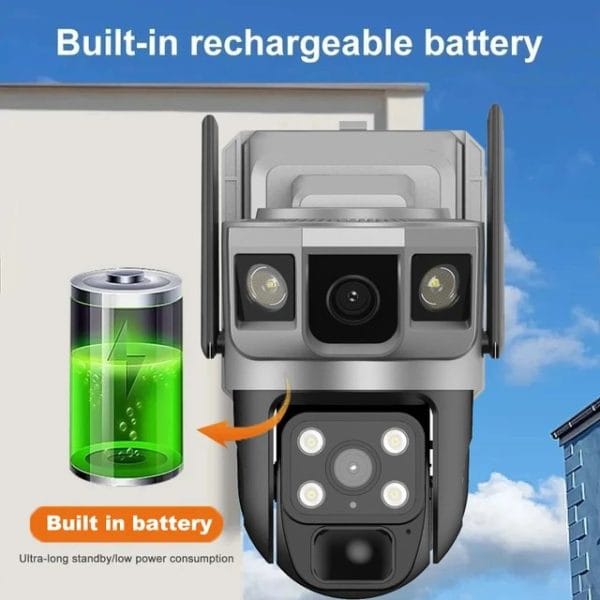 Solar Dual Lens CCTV Ai Camera