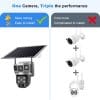 Solar Dual Lens CCTV Ai Camera