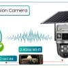 Solar Dual Lens CCTV Ai Camera