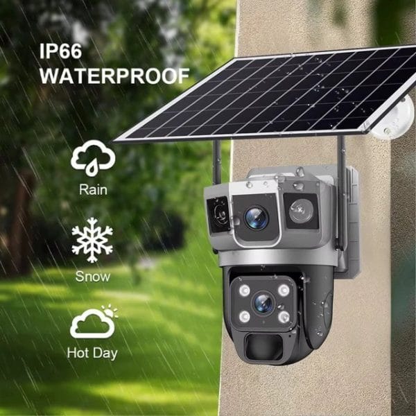 Solar Dual Lens CCTV Ai Camera
