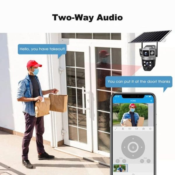 Solar Dual Lens CCTV Ai Camera