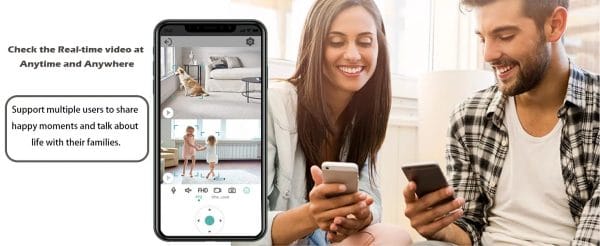Dual Lens Smart WiFi Indoor Camera ICsee app