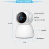 Smart wifi Cmara V380 Two-way Audio mic White v380pro