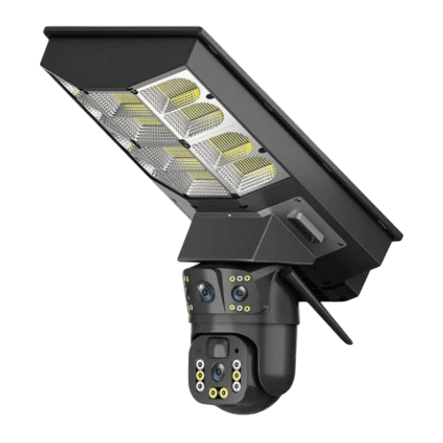Solar Smart Outdoor IP Dual Lens Streetlight 4G Camera – Motion Tracking, Voice Intercom & Remote Access
