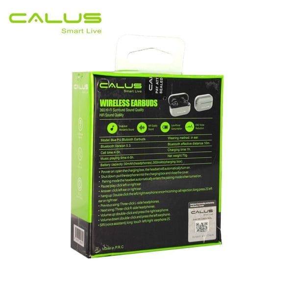 Calus Blue P12 Wireless Earbuds – Premium Sound. All-Day Comfort. Seamless Connectivity