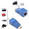 HDTV HDMI to RJ45 (Cat5e/Cat6) Extender Adapter – Blue