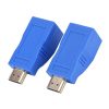 HDTV HDMI to RJ45 (Cat5e/Cat6) Extender Adapter – Blue