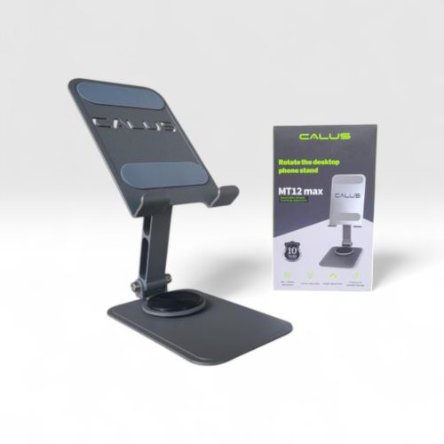 MT12 Max Adjustable Phone Stand with 360° Rotation  Metallic Desk Holder