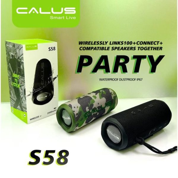 Calus S58 Portable Speaker – Lightweight, Premium Sound, Stylish Matte Finish