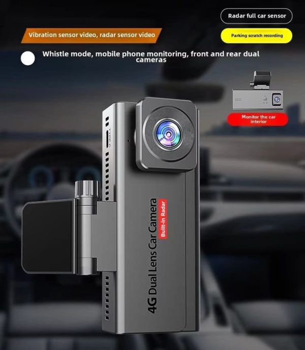 4G Dual-Lens Car Security Camera with GPS & Collision Detection DashCam