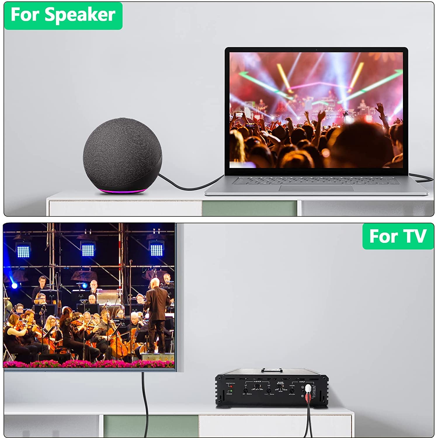 rca for speaker AND TV