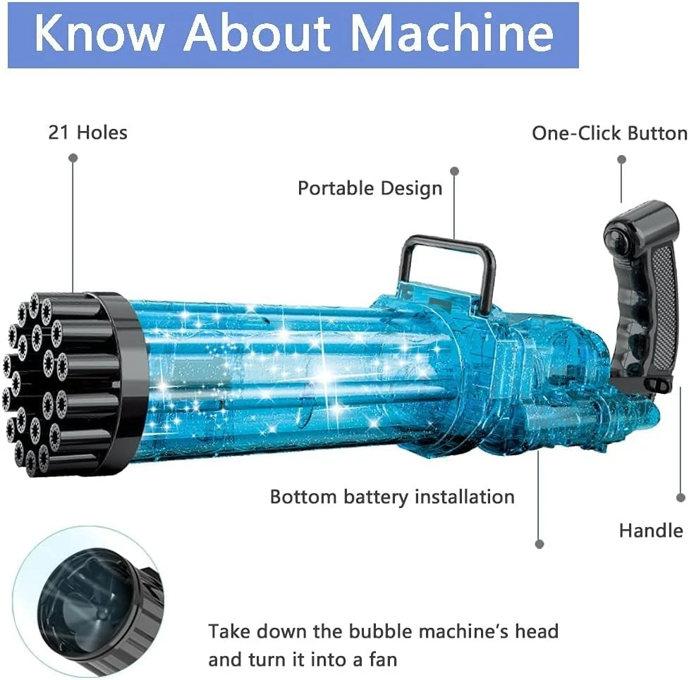 21-Hole-Automatic-Bubble-Gun-parts