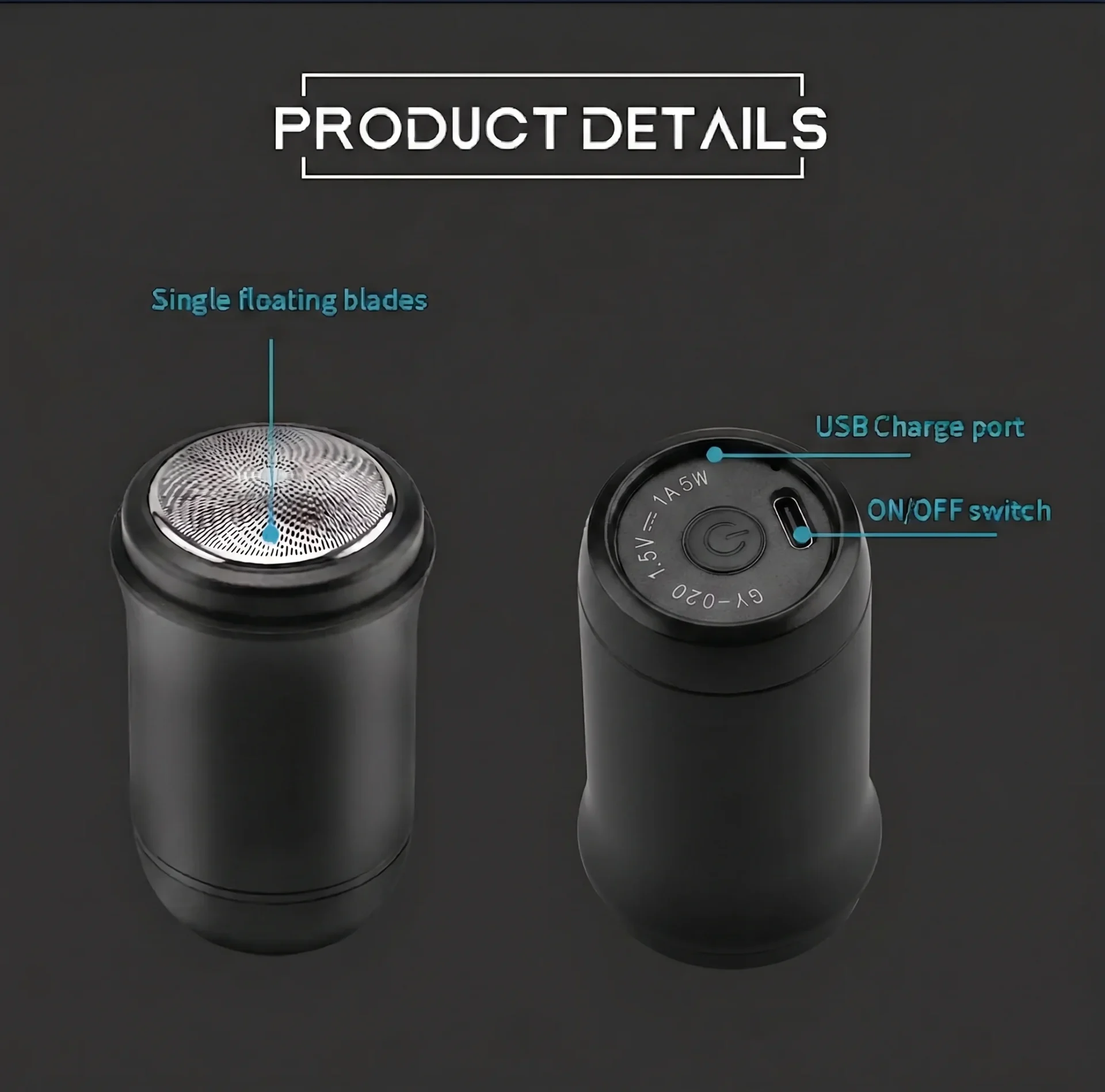 CALUS GY20 Electric Shaver – Compact Portable Electric Shaver for Daily Grooming 6 CALUS GY20 Electric shaver product details