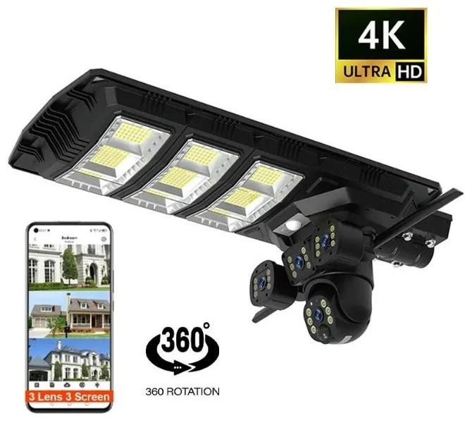 CALUS VC23-4G AI Solar Street Light with 4K Triple-Lens 4G Camera 11 calus vc23 4g 360 degrees rotation